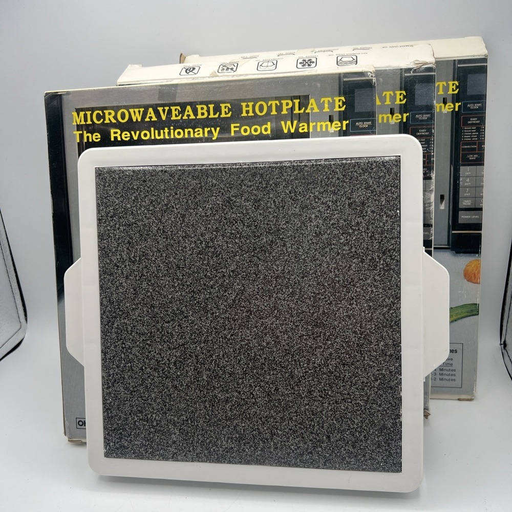 Lot Of 3 VTG Micro Hot Plate Microwaveable‎ Granite Thermal Insulating Stone New